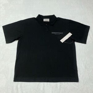 NWT Essentials Fear of God Polo Shirt Youth Kids Size XL 12 Years Black